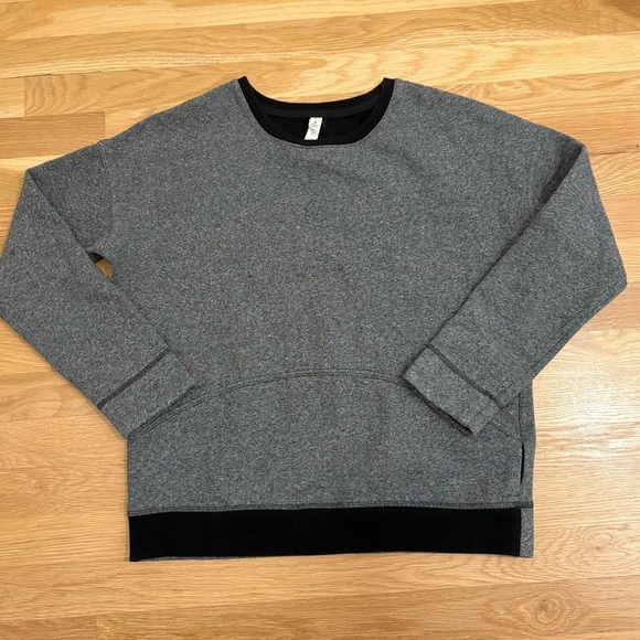 Lululemon Keep Up Crew Heathered Speckled Black Size 6 - Picture 4 of 7